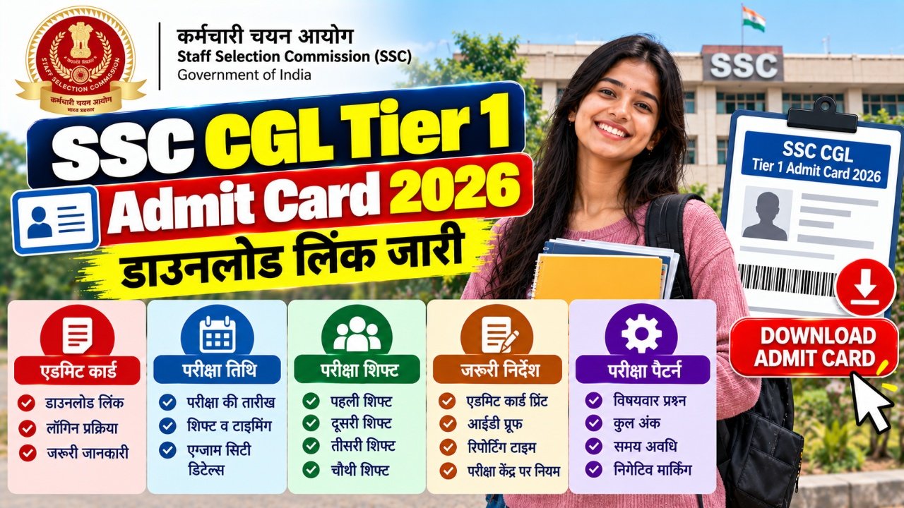 SSC CGL Tier 1 Admit Card 2026